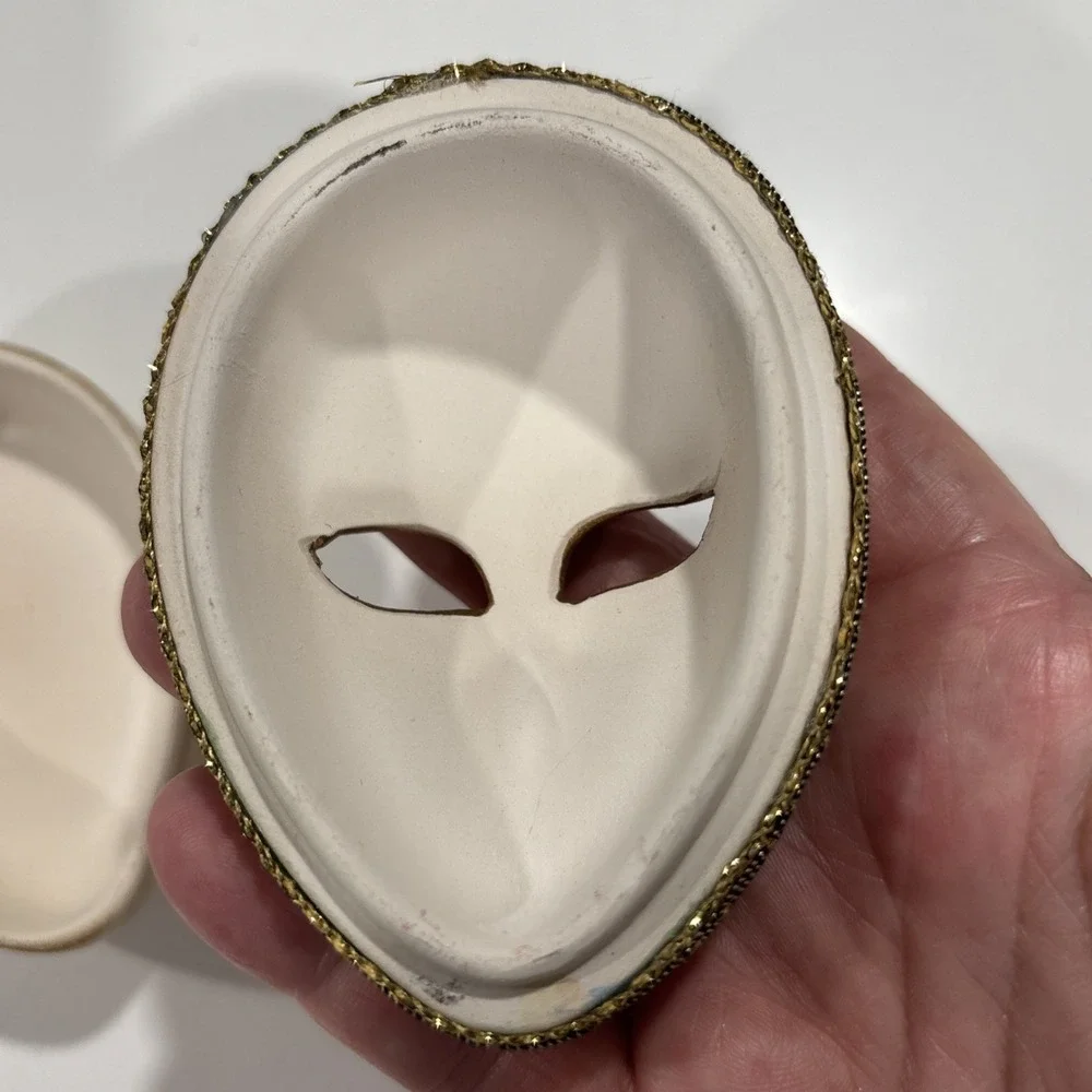 Venezia Italy Painted Mask Trinket Box